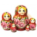 Матрешка 5 в 1 лампочка большая (Цветы, Эскиз 63, Розы)